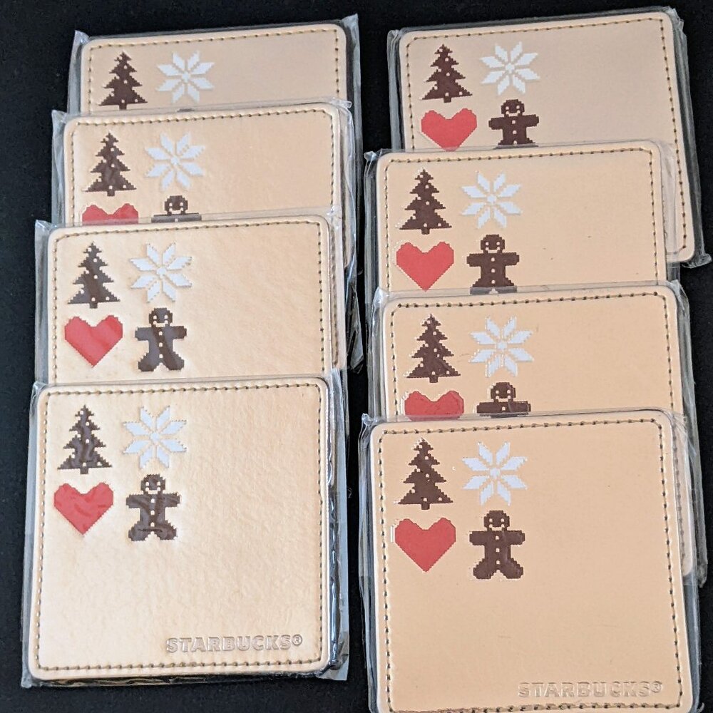 Bundle 8 Starbucks Christmas Coasters New